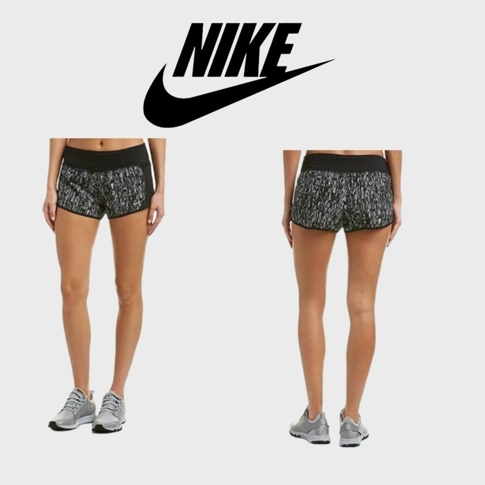 NIKE Womens Dry Crew Print Running Shorts